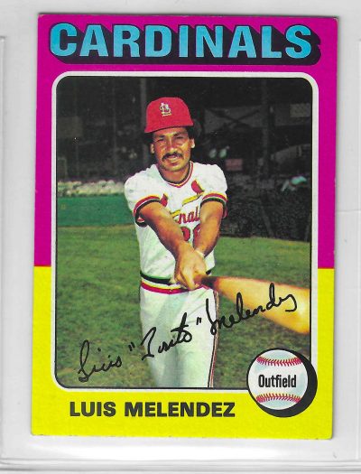 1975 8 Topps MINI Baseball - SET BREAK - Luis Melendez #353