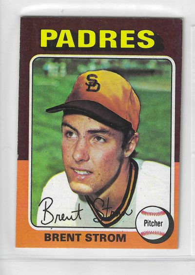 1975 Topps MINI Baseball - SET BREAK - Brent Strom #643