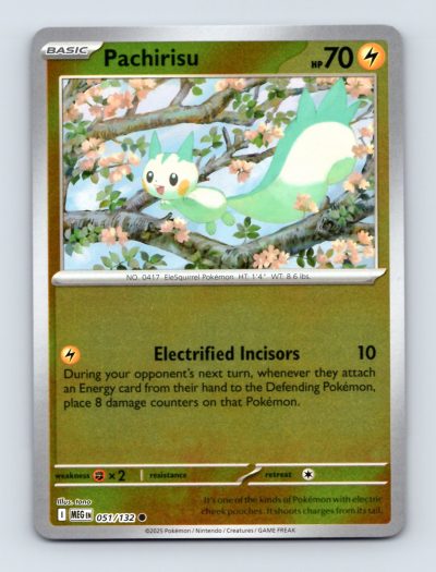 Pachirisu ME01 Mega Evolution 051/132 Pokemon Card Foil Holo Excellent