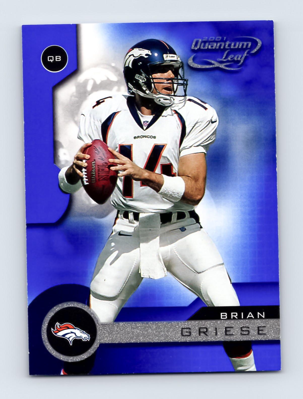 2001 Quantum Leaf #57 Brian Griese Denver Broncos Football Card EXCELLENT