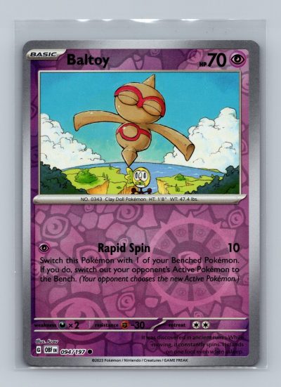 SV03: Obsidian Flames #094/197 Baltoy Holo