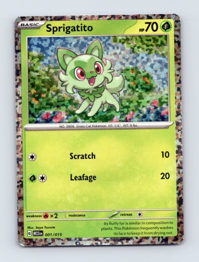 Sprigatito McDonald's 2023 Promo Pokemon Card #001/015 Foil - Excellent