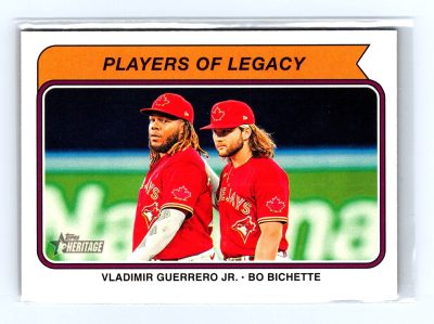2023 Topps Heritage #CC-2 Players of Legacy (Guerrero Jr / Bichette) Combos