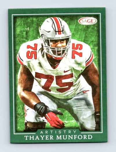 2022 SAGE Artistry #27 Thayer Munford Green Parallel Card - EXCELLENT