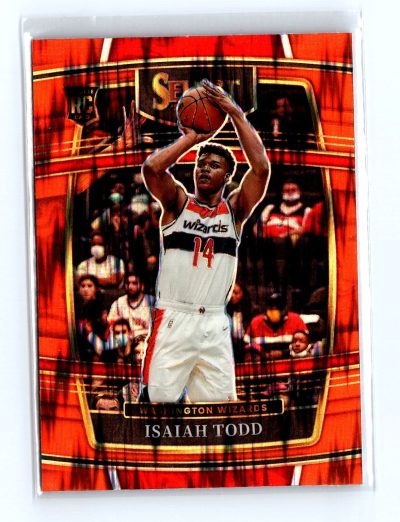 2021-22 Panini Select #65 Isaiah Todd Orange Flash Prizms