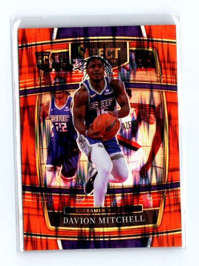2021-22 Panini Select #23 Davion Mitchell Orange Flash Prizms