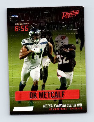 DK Metcalf 2021 Panini Prestige Time Stamped Card #TS-DK Seahawks