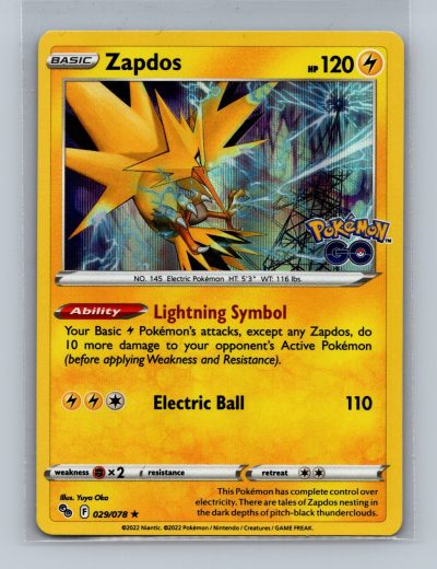 Pokemon GO #029/078 Zapdos Foil