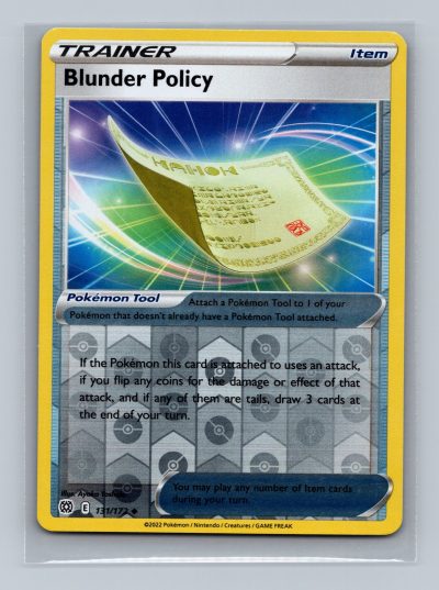 SWSH09: Brilliant Stars #131/172 Blunder Policy Foil
