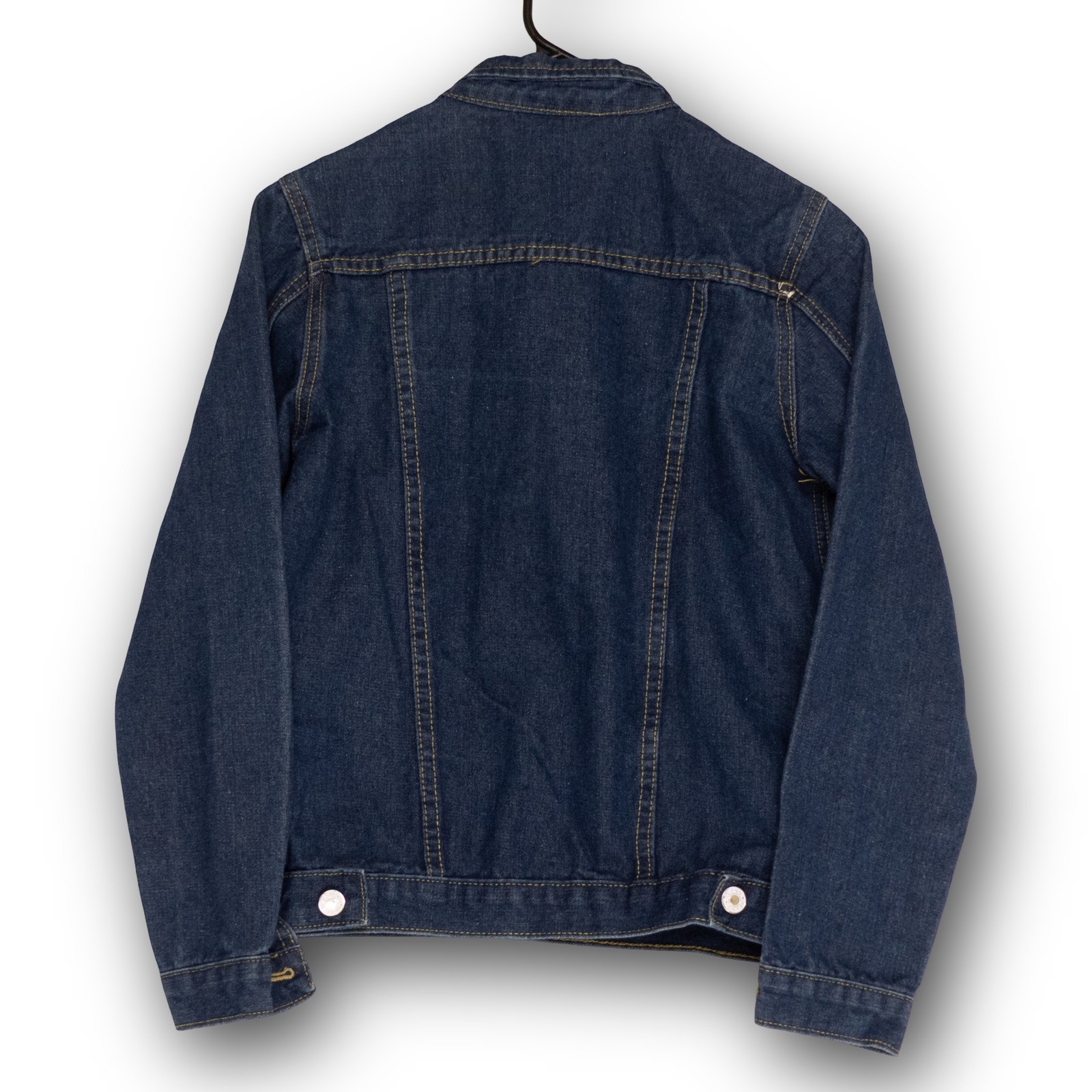 Vintage Unbranded Denim Jacket Women's S Dark Blue Trucker Button Front EXCELLEN - Image 2