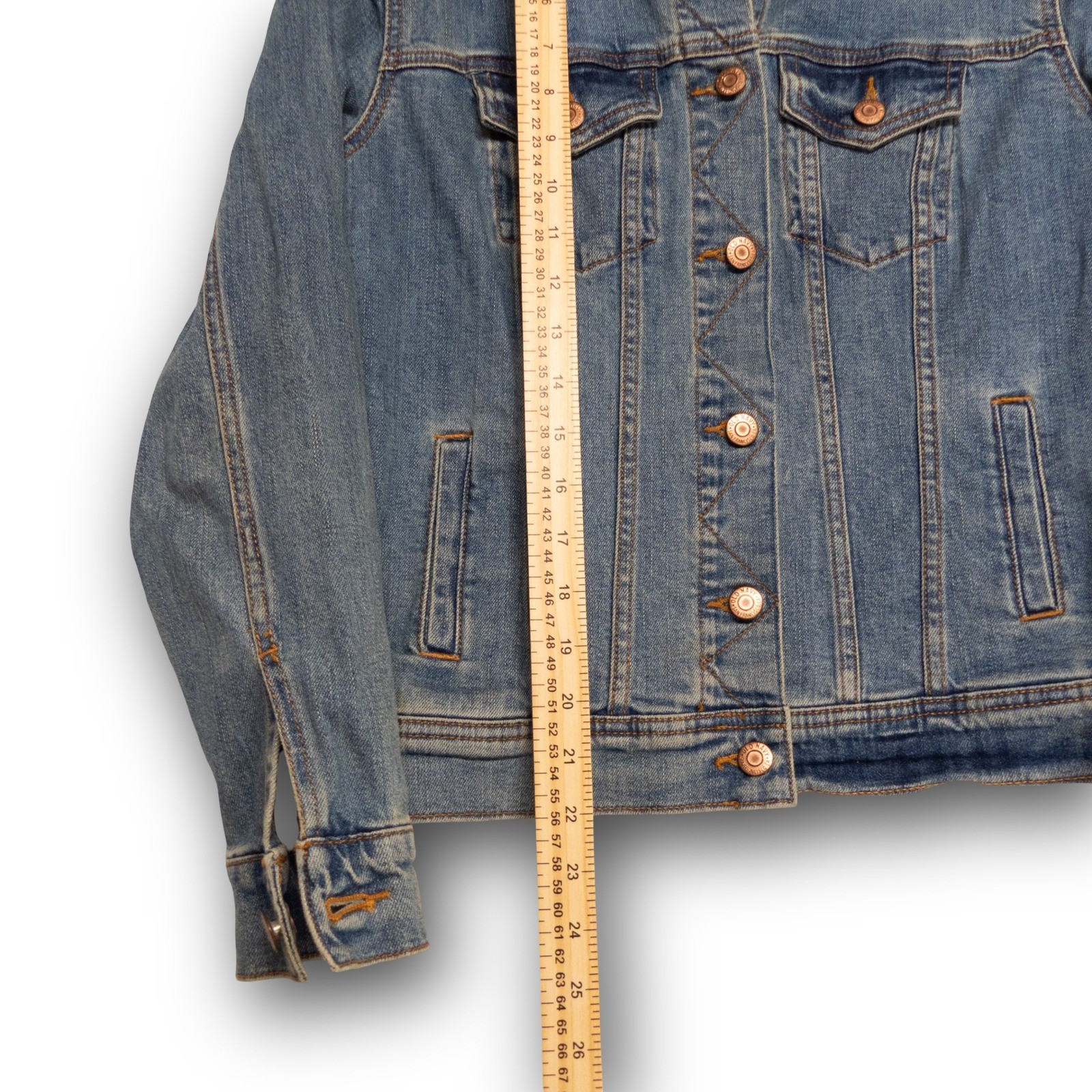 Vintage Old Navy Denim Jacket Women's Small Blue Medium Wash Excellent - Image 4