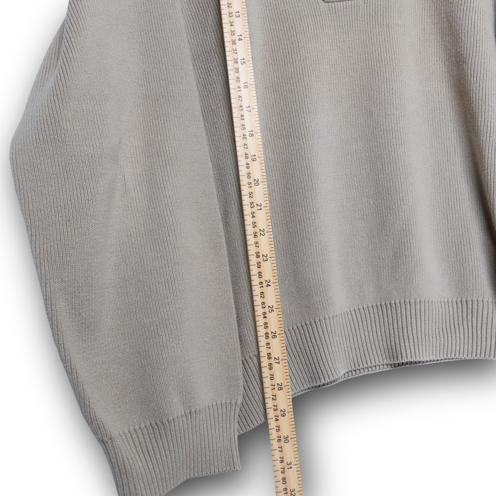 Vintage Guide Series Henley Sweater Mens 2XL Tan 100% Cotton Ribbed Knit Excelle - Image 4
