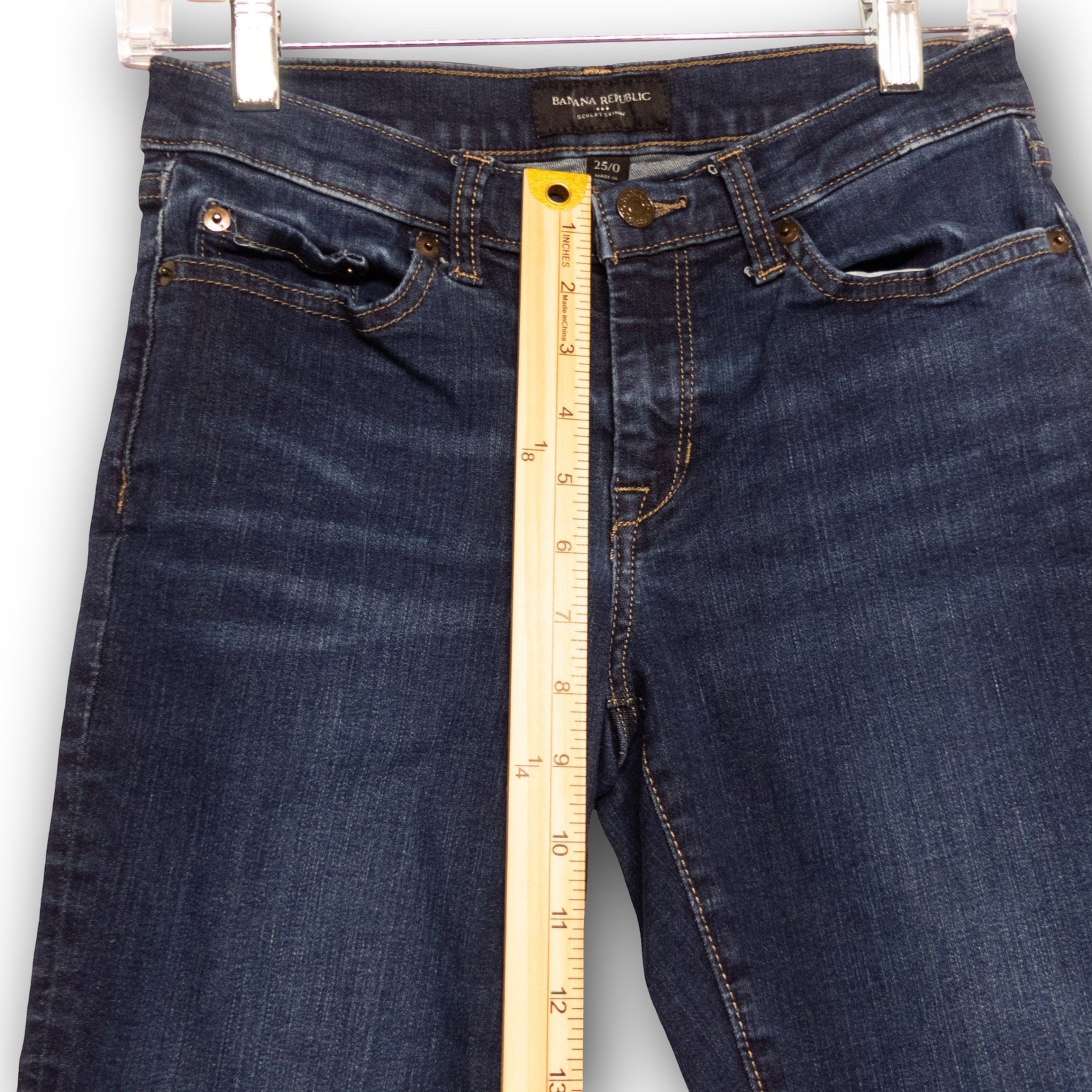 Vintage Banana Republic Sculpt Skinny Jeans Women's 25/0 Dark Wash Excellent Den - Image 5