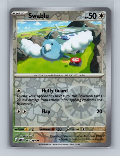 SV03: Obsidian Flames #169/197 Swablu Holo