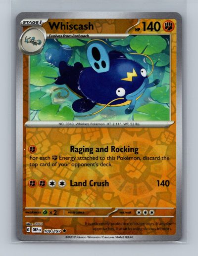SV03: Obsidian Flames #109/197 Whiscash Holo