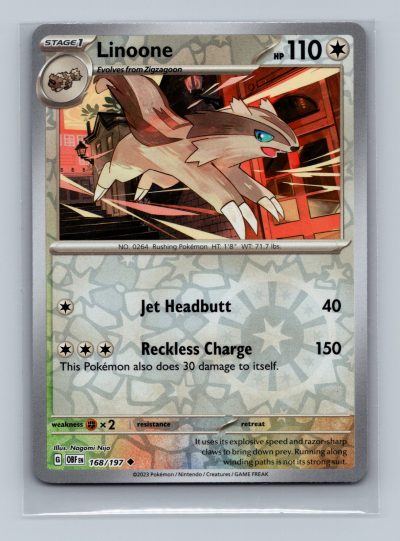 SV03: Obsidian Flames #168/197 Linoone Holo