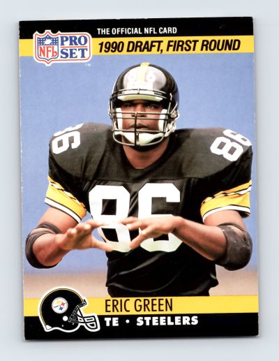 1990 Pro Set Eric Green #689 Pittsburgh Steelers Rookie Card - EXCELLENT
