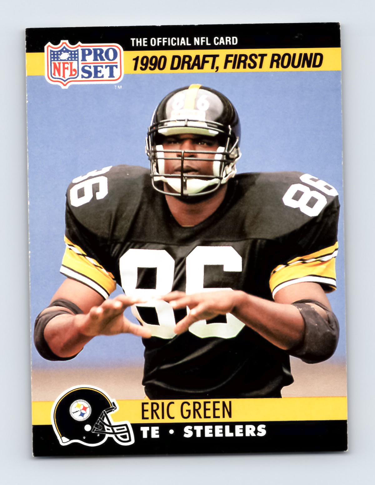 1990 Pro Set Eric Green #689 Pittsburgh Steelers Rookie Card - EXCELLENT