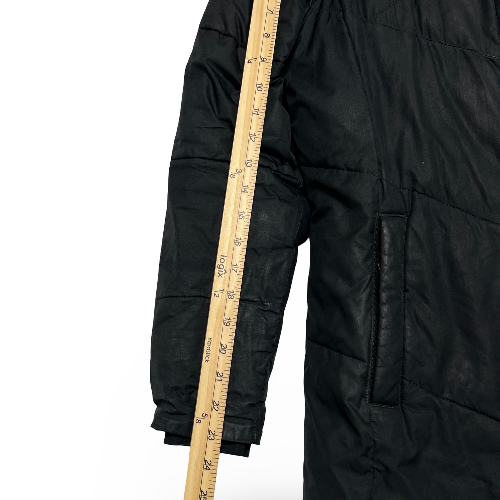 Columbia Womens Black Puffer Parka Small Faux Fur Hood Quilted Winter Coat - Image 5