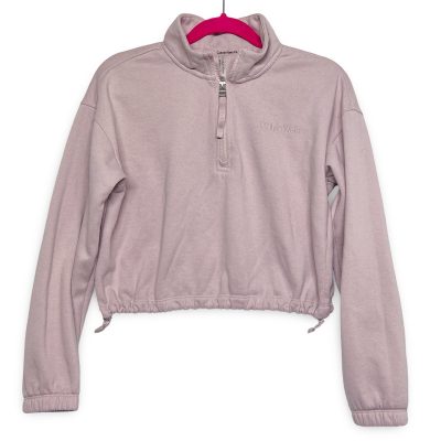 Calvin Klein Performance Pullover Womens Medium Mauve Cropped Quarter Zip