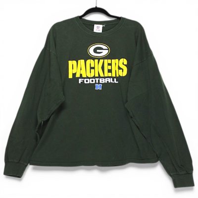 Packers NFL Team Apparel Long Sleeve Shirt Mens 2XL Green Football Good