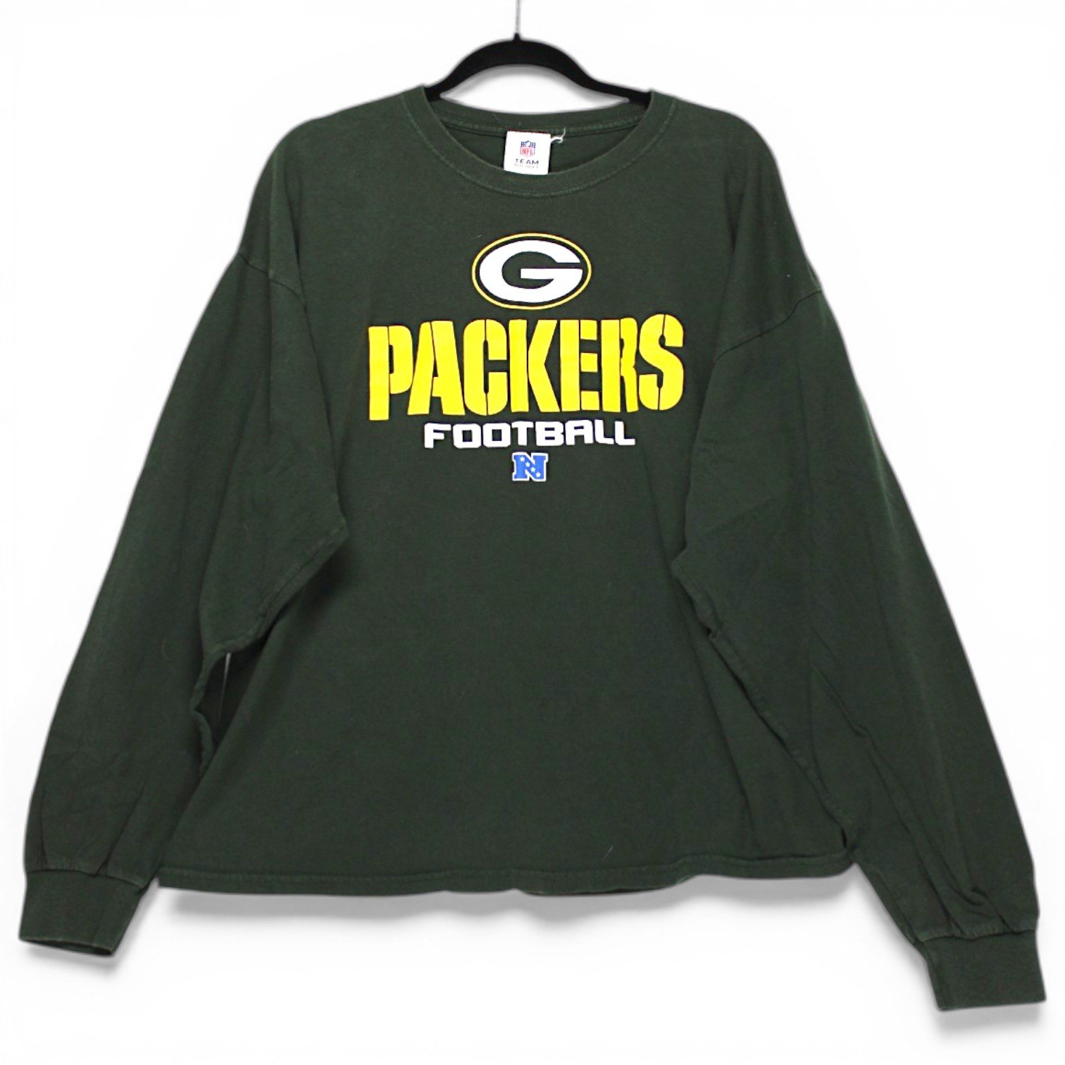 Packers NFL Team Apparel Long Sleeve Shirt Mens 2XL Green Football Good