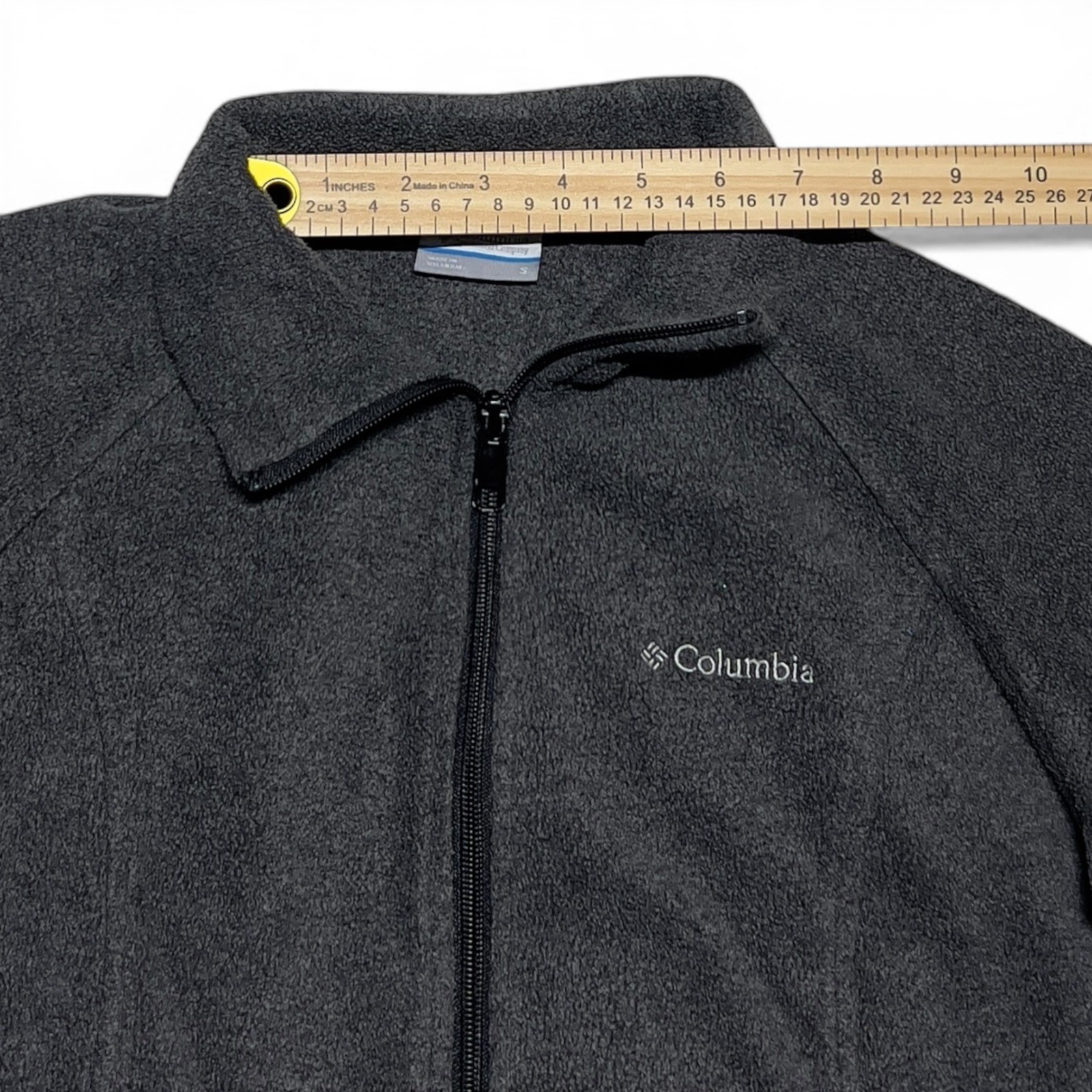 Columbia Fleece Jacket Womens Size S Charcoal Gray Full Zip Excellent - Image 5