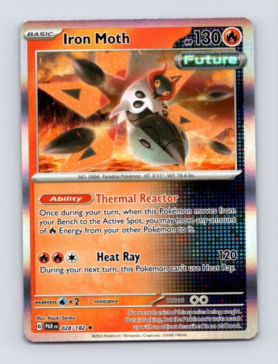 SV04: Paradox Rift #028/182 Iron Moth Holo Pokemon