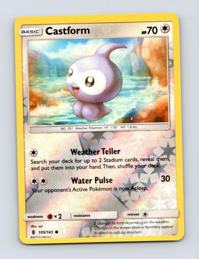 SM - Guardians Rising #105/145 Castform Reverse Holo Pokemon