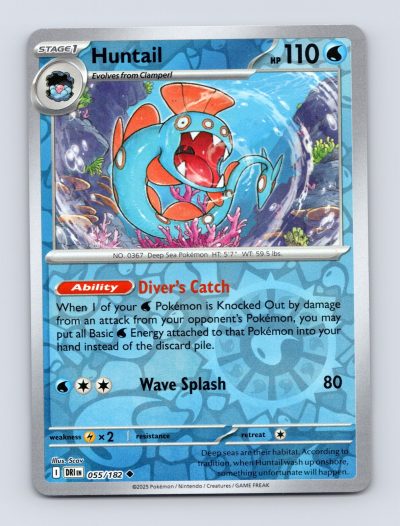 SV10: Destined Rivals #055/182 Huntail Reverse Holo Pokemon