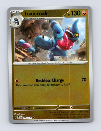 ME01: Mega Evolution #079/132 Toxicroak Reverse Holo Pokemon