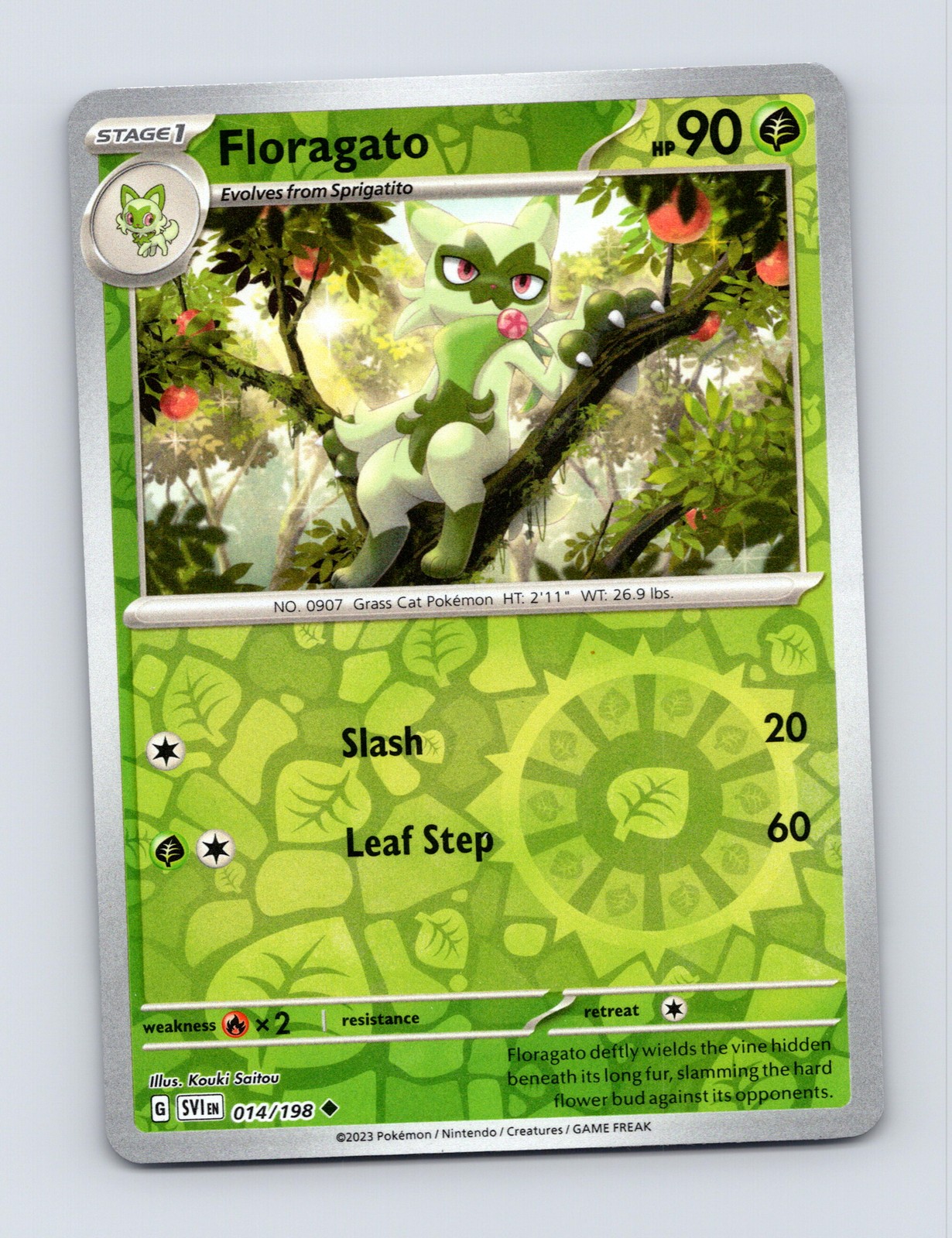 SV01: Scarlet & Violet Base Set #014/198 Floragato Reverse Holo Pokemon