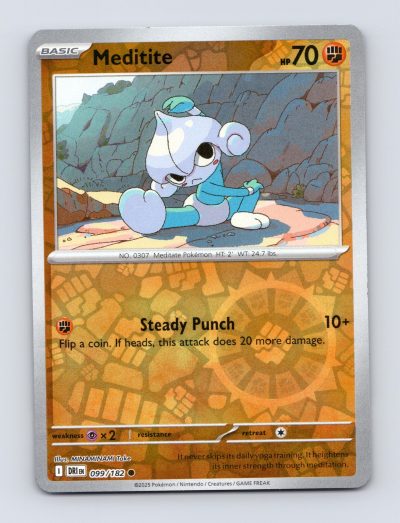 SV10: Destined Rivals #099/182 Meditite Reverse Holo Pokemon