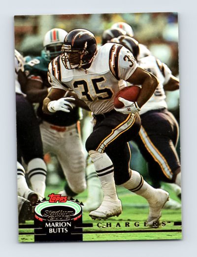1992 Stadium Club #60 Marion Butts San Diego Chargers NFL Card EXCELLENT