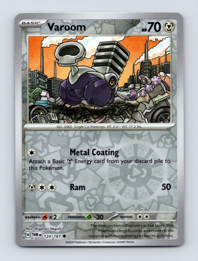 SV06: Twilight Masquerade #124/167 Varoom Reverse Holo Pokemon