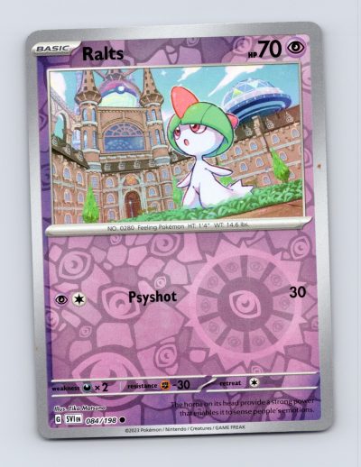 SV01: Scarlet & Violet Base Set #084/198 Ralts Reverse Holo Pokemon