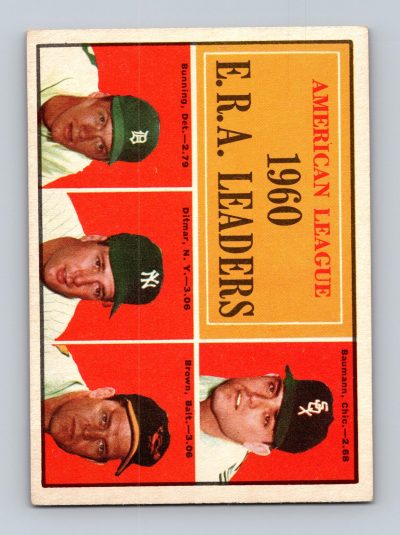 1961 Topps #46 Baumann / Bunning / Ditmar / Brown