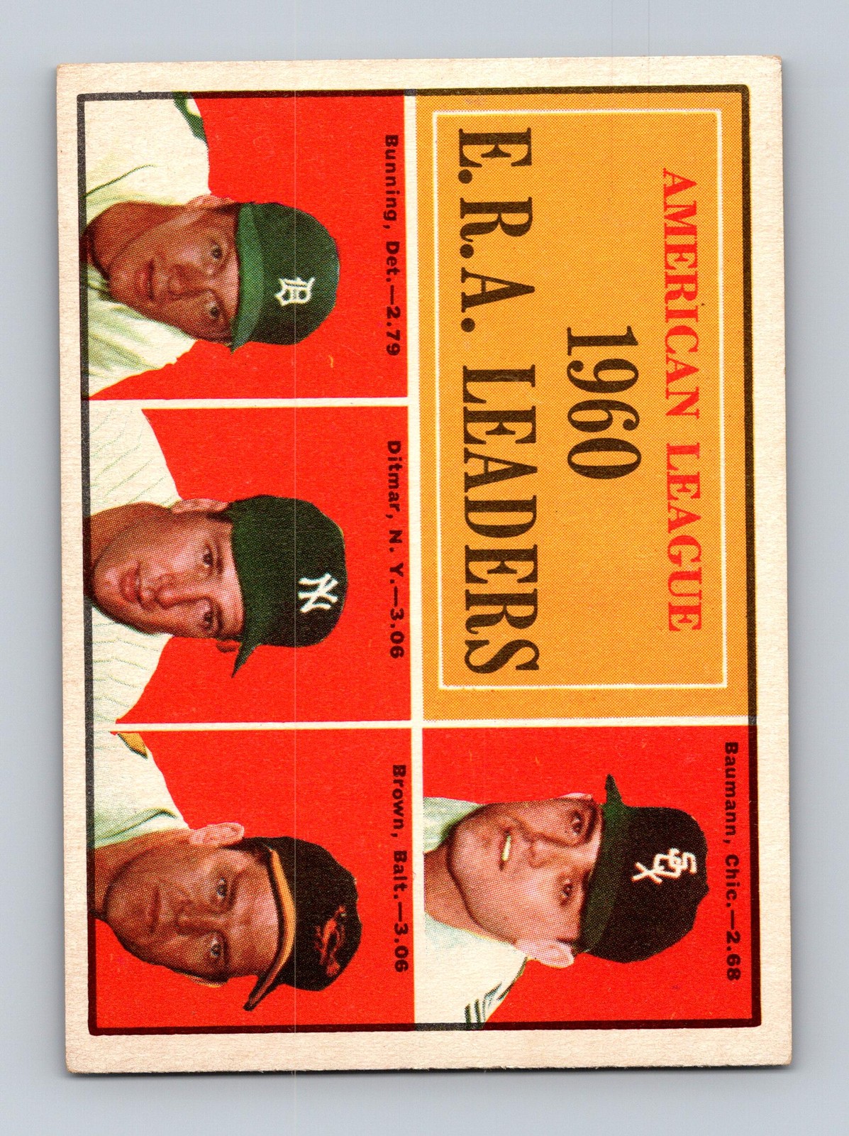 1961 Topps #46 Baumann / Bunning / Ditmar / Brown