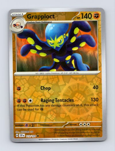 SV08: Surging Sparks #113/191 Grapploct Reverse Holo Pokemon