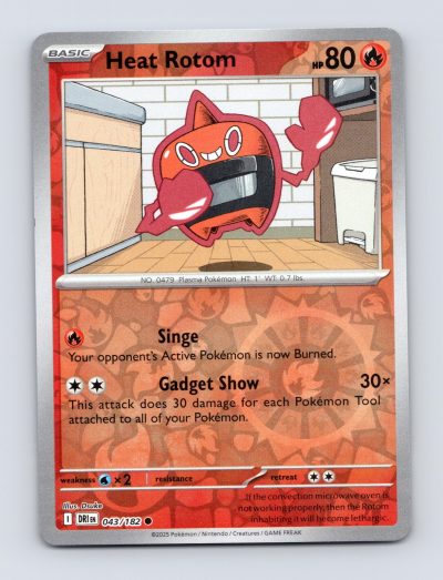 SV10: Destined Rivals #043/182 Heat Rotom Reverse Holo Pokemon