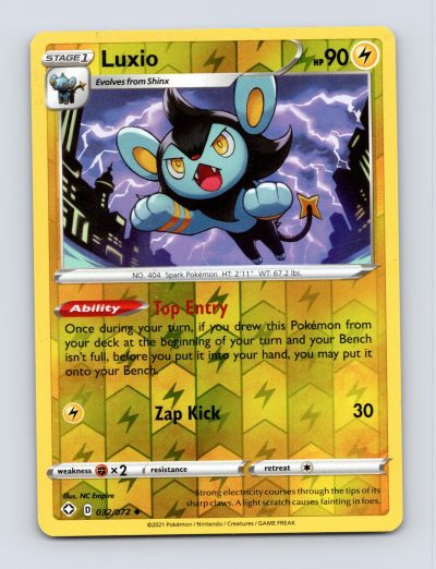 Shining Fates #032/072 Luxio Reverse Holo Pokemon
