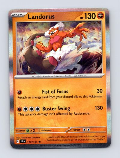 SV08: Surging Sparks #110/191 Landorus Holo Pokemon