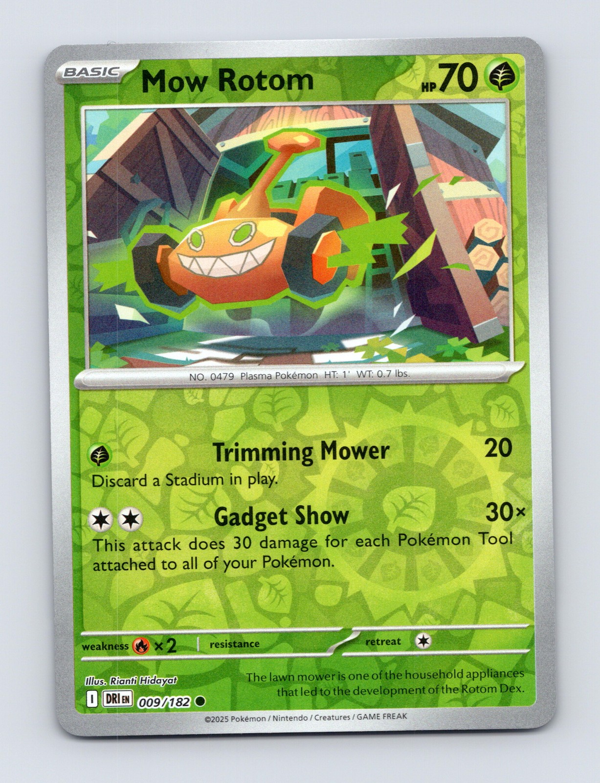 SV10: Destined Rivals #009/182 Mow Rotom Reverse Holo Pokemon