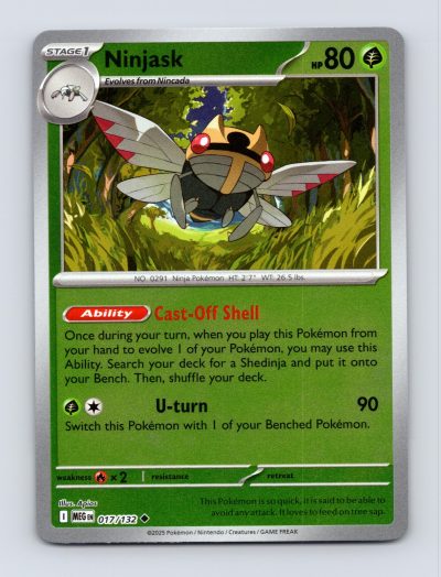 ME01: Mega Evolution #017/132 Ninjask Reverse Holo Pokemon