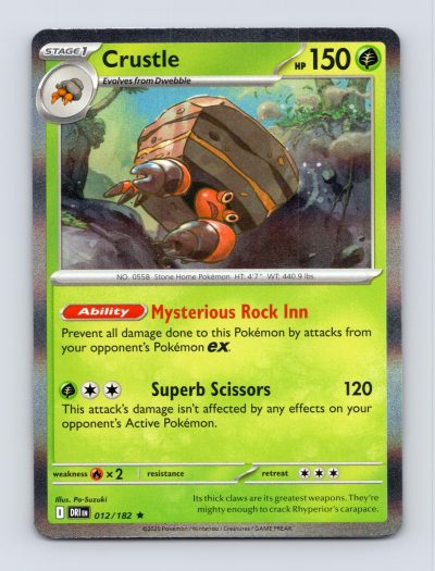 SV10: Destined Rivals #012/182 Crustle Holo Pokemon