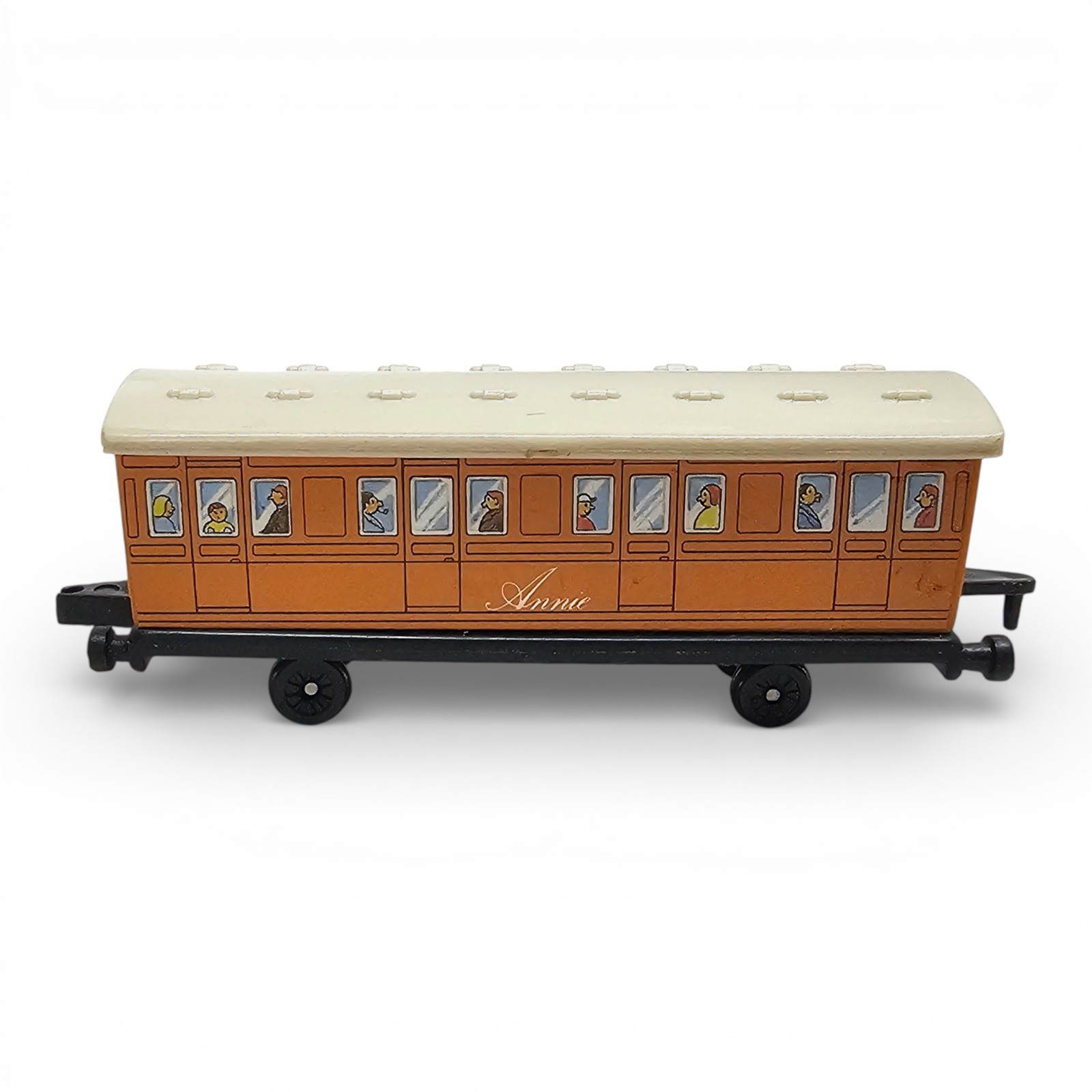 1987 Vintage Ertl Thomas & Friends Annie Passenger Coach Train Car Orange - Image 3