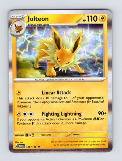 SV: Scarlet & Violet 151 #135/165 Jolteon Holo