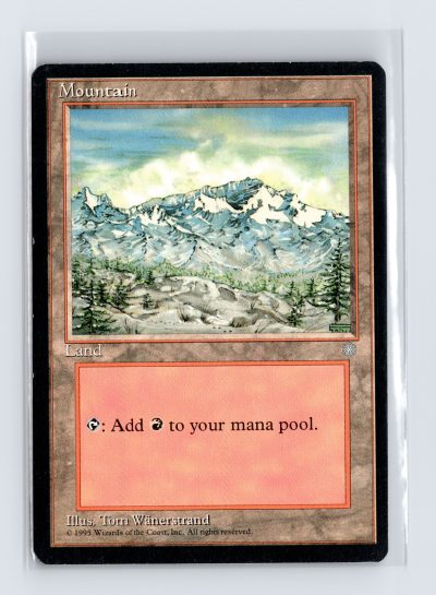 Vintage MTG 1995 Ice Age #340 Mountain (340) - Black Border