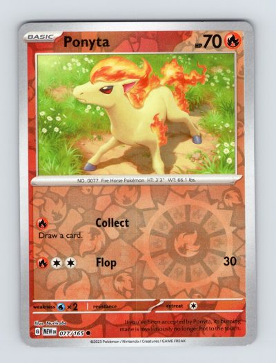 SV: Scarlet & Violet 151 #077/165 Ponyta Reverse Holo