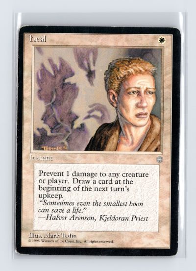 Vintage MTG 1995 Ice Age Heal - Black Border